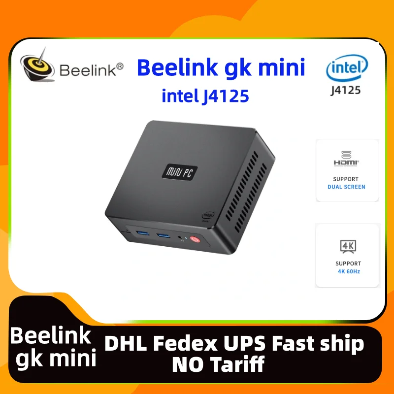 Beelink GK ̴   J4125 ̴ ̹ PC, DDR4  8G SSD 256G ̴ ǻ, 4K  ǽ Ȩ Beelink gk ̴ PC